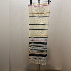 Gap Cream multi colored striped scarf